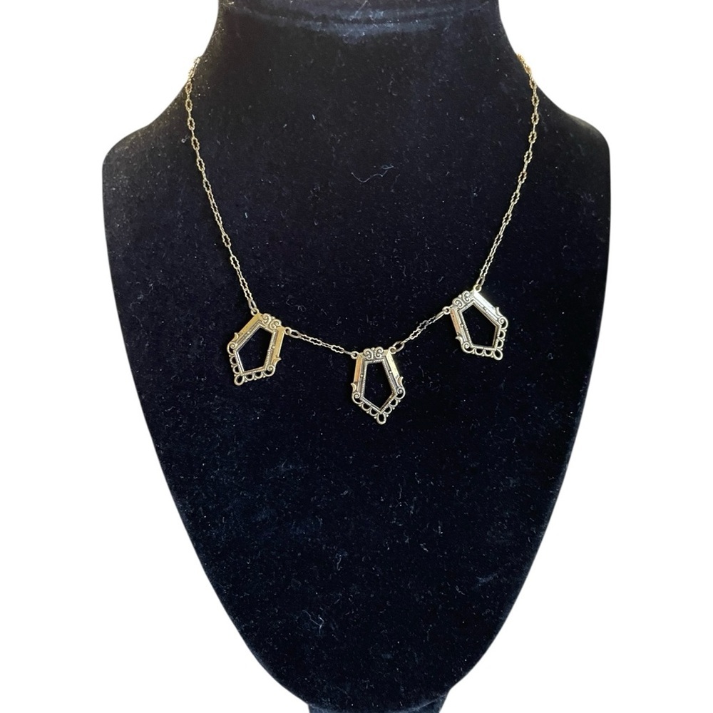 Kim Rogers Gold Geometric Necklace, 7